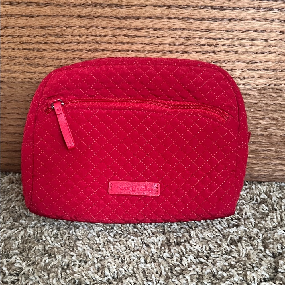 Vera Bradley Quilted Red Large Cosmetic Case